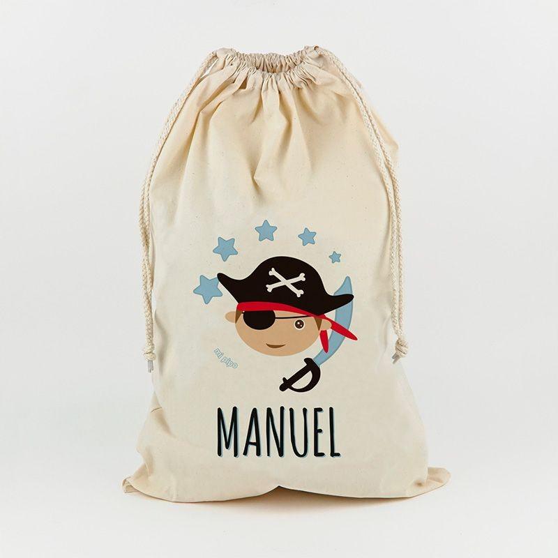 Saco Guarda Juguetes Personalizado Mi Pipo Pirata - Nanetes #